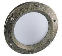 Hublot pour portes intérieures 350 mm, couleur or vieil, verre mat