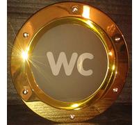 Hublot pour portes intérieures 350mm, couleur or, pour WC, écrous douilles