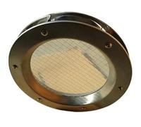 Hublot pour portes intérieures 350mm, inox, verre renforcé, écrous douilles