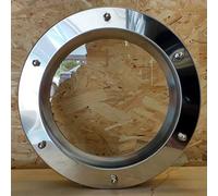 Hublot pour portes intérieures en acier inoxydable brillant, verre clair