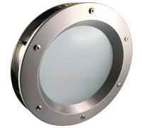 Hublot pour portes intérieures inox 350mm, verre mat, écrous douilles