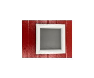 Hublot PVC carré 300 x 300-2 faces blanches - 2 vitres sablées