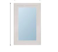 Hublot Rectangulaire Blanc Porte De Garage L235 x H370 mm - Vitrage Granule, Cadre PVC, Luminosité Tamisée, Accessoire Porte Sectionnelle