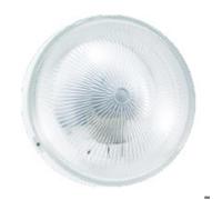 Hublot rond en verre Ø22,5x10,5cm E27 IP44 blanc - Zenitech