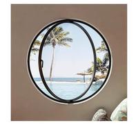 Hublot rond en verre transparent de 60 cm pour un éclairage et une ventilation optimaux - Parfait pour l'intimité et le contrôle de la lumière dans les abris de jardin, cabines et espaces extérieurs