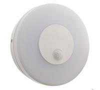 Zenitech - Hublot rond d'extérieur LED 12W IP65 + détecteur de mouvement - Blanc Blanc