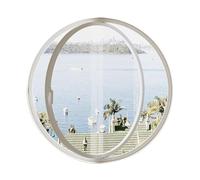 Hublot Rond Rotatif à axe Central, Grande fenêtre de Hangar encastrée, pour l'intimité et Le contrôle de la lumière (Verre Transparent, 40 cm/15,7")
