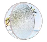 Hublot Rond Rotatif à axe Central, Grande fenêtre encastrée pour abri de Jardin, pour Plus d'intimité et de contrôle de la lumière (Verre ondulé, 40 cm/15,7")