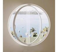 Hublot rotatif à 360 ° avec verre trempé pour salle de bain, chambre ou salon, diamètre 30 cm