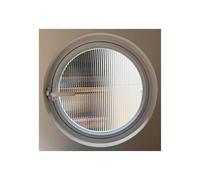 Hublot rotatif en alliage d'aluminium avec verre trempé, poignées de ventilation rotatives à 360° pour décoration de salle de bain et cuisine