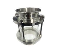 Hublots à démontage rapide pour fluides, Voyant de débit à triple pince 4 pouces, dioptrie, for tuyau 102 mm x 119 diamètre extérieur, raccord en acier inoxydable SUS 304
