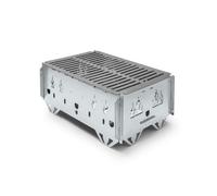 Hubo – Barbecue portable démontable avec supports à broche & sac de transport, foyer extérieur compact pour jardin, pique-nique, balcon & voyages