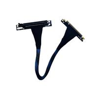HUBOPRYS Câble d'extension PCI-E 4.0 X16 for Serveur, Carte Graphique Externe 32 go/S GEN4 for, câble Adaptateur GPU Pliable en Maille tressée(30cm,16ABZ)