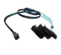 HUBOPRYS Câbles SAS SATA SFF-8643 à 4 SFF-8482 MI-N Interne HD connecteurs SFF 8482 29 Broches avec Port d'alimentation 15 câble 12 GB/S