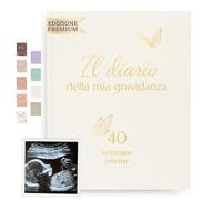 HuBorns - Journal de Grossesse pour Capturer Chaque Moment Hebdomadairement, Livre Grossesse Future Maman, Espace pour Photos et Ultrason et pour Préparer l'Accouchement