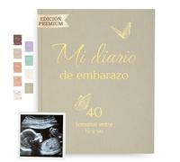 HuBorns - Journal de Grossesse pour Future Maman | Capturer Chaque Moment Hebdomadairement, Livre Grossesse avec Espace pour Photos et Ultrason