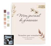HuBorns - Journal de Grossesse pour Future Maman | Capturer Chaque Moment Hebdomadairement, Livre Grossesse avec Espace pour Photos et Ultrason