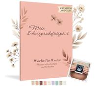 HuBorns - Journal de Grossesse pour Future Maman | Capturer Chaque Moment Hebdomadairement, Livre Grossesse avec Espace pour Photos et Ultrason
