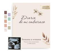 HuBorns - Journal de Grossesse pour Future Maman | Capturer Chaque Moment Hebdomadairement, Livre Grossesse avec Espace pour Photos et Ultrason