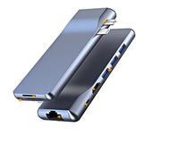 Hubs Adaptateur double USB Type-C 8 en 1 avec lecteur de carte Ethernet 4K Thunderbolt 3 PD100W Hub USB 3.0 HUB Hubs USB