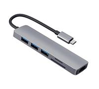 Hubs Hub Type-C vers adaptateur compatible 4K 3 USB C Hub avec fente de lecteur numérique de sécurité TF pour hub USB Pro