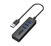 Hubs multifonctions 1 x USB 3.0 2 x USB 2.0 Port SDTF Deux adaptateurs de lecteur de cartes pour appareils électroniques Hubs USB multifonctions avec emplacements pour cartes