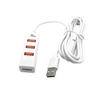 Hubs multiports USB 2.0, 1 port de transfert de données et 4 câbles d'extension de port de charge pour plusieurs stations de charge USB