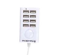 Hubs USB 2.0 à 8 ports avec taux de transfert de 480 Mbit/s Câble d'extension de 100 cm remplaçable à chaud pour une utilisation facile Protection contre les surtensions