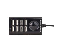 Hubs USB 2.0 à 8 ports avec taux de transfert de 480 Mbit/s Câble d'extension de 100 cm remplaçable à chaud pour une utilisation facile Protection contre les surtensions