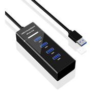 Hubs USB 3.0 haute vitesse 4 ports adaptateur USB compatible avec ordinateur portable de bureau 5 Gbit/s transfert de données et chargement efficaces