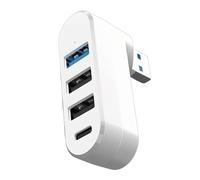 Hubs USB 3.0 rotatifs à 180 degrés avec extension de données alimentées en C pour ordinateur portable PC alimenté par USB C