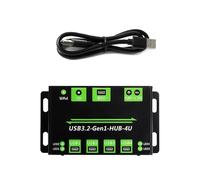 Hubs USB 3.2 Gen1 à 4 ports avec entrée de tension large et port individuel Protection contre les surintensités Interfaces d'alimentation externes