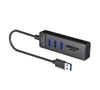 Hubs USB 5 en 1 avec port USB 3.0, 2 lecteurs de cartes SDTF USB 2.0, transfert 5 Gbit/s pour ordinateur portable, PC, tablettes, alimentations USB C, multiconcentrateurs