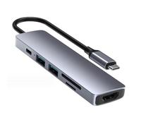 Hubs USB C Multiports Adaptateur Type C Station d'accueil pour ordinateur portable, tablette, appareil HDMIs 4K30Hz PD55W USB 3.0/5Gbps