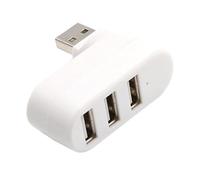 Hubs USB - Rallonge USB à rotation flexible | Concentrateur USB 2.0 à 3 ports ABS | Support de rotation 90°/180° Extenseur répartiteur USB | Adaptateur USB | Répartiteur de port USB pour téléphones po