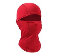 Huccik Cagoule Hiver Enfant Garçon, Anti-Vent, Masque de Ski, Cache-Col Polaire Multifonction Balaclava pour Ski et Vélo (FR/ES, Alpha/Lettres, Taille Unique, Rouge)