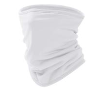 Huccik Snood Polaire Enfant - Tour de Cou Multifonction Hiver Garçon & Fille 6-12 Ans - Cache Cou Respirant avec Protection Visage Anti-Vent pour Ski, Vélo, Course à Pied (Blanc, One Size)