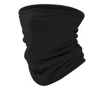 Huccik Snood Polaire Enfant - Tour de Cou Multifonction Hiver Garçon & Fille 6-12 Ans - Cache Cou Respirant avec Protection Visage Anti-Vent pour Ski, Vélo, Course à Pied (Noir, One Size)