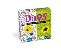 HUCH! | 883001 | DUOS - Choses et Animaux | Jeu Familial | Jeu de déduction Amusant | 2 Mondes à thème pour Encore Plus de Plaisir de Jeu | pour 2 à 6 Joueurs à partir de 7 Ans | Haute rejouabilité