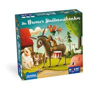 HUCH! Les Musiciens de la Ville de Brême - Jeu d'enfant avec Un Superbe matériau - Jeux de Contes de fées - Jeux de Dimension requise - Jeu Familial - Collectionnez Votre Orchestre Animal - 2 à 4