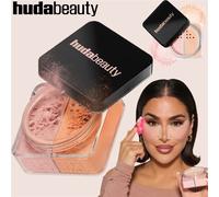 HudaBeauty Easy Bake Poudre Libre Éclaircissante et Correctrice Duo Longue Tenue Contrôle du Sébum Maquillage Naturel Éclatant Imperméable