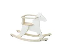 Hudada cheval à bascule blanc ivoire avec arceau