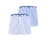 Huddle Boxers ' NFL Shield Stripe ' bleu clair / blanc, Taille L