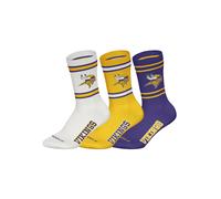 Huddle Chaussettes ' NFL Minnesota Vikings Crew ' jaune / violet / blanc, Taille 43-46