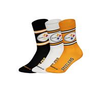 Huddle Chaussettes ' NFL Pittsburgh Steelers Crew ' jaune / noir / blanc, Taille 43-46