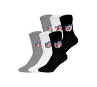 Huddle Chaussettes ' NFL Shield Crew ' gris chiné / noir / blanc, Taille 39-42