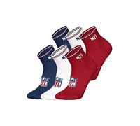 Huddle Chaussettes ' NFL Shield Quarter ' bleu marine / rouge vif / blanc, Taille 39-42