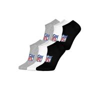 Huddle Chaussettes ' NFL Shield Sneaker ' gris chiné / noir / blanc, Taille 43-46