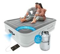 Huddle® Never Deflate™ Luxury lit Double Gonflable, lauréat Good Housekeeping 2025, doté de la Double Pompe SlumberGuard™, fermeté réglable, Pompe intégrée et veilleuse USB