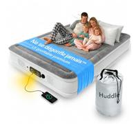 Huddle Never Deflate™ Matelas Gonflable Super King 180 x 213 x 46 cm avec Pompe Intégrée, Lauréat Good Housekeeping, Lit d’Appoint Autogonflant avec USB et Veilleuse